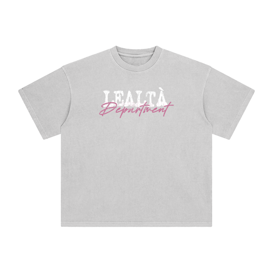 Stone Grey Washed "Lealtà" T-Shirt